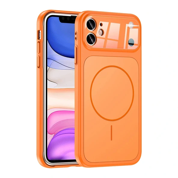 Apple iPhone 11 Uyumlu Kılıf Zore M-Safe Şarj Özellikli Kamera Korumalı Formen Kapak ürün görseli 1