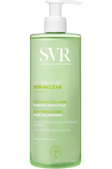 SVR Sebiaclear Gel Moussant Yağlı ve Hassas Ciltler için Köpüren Temizleyici Jel 400 ml ürün görseli 1