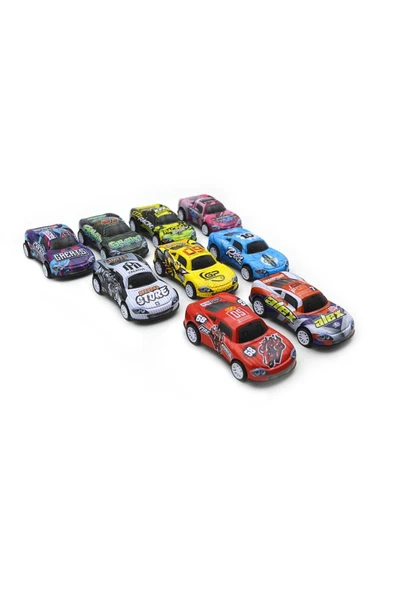 CToys 9'lu Metal Çek - Bırak Yarış Arabaları KZ957-050 ürün görseli 1