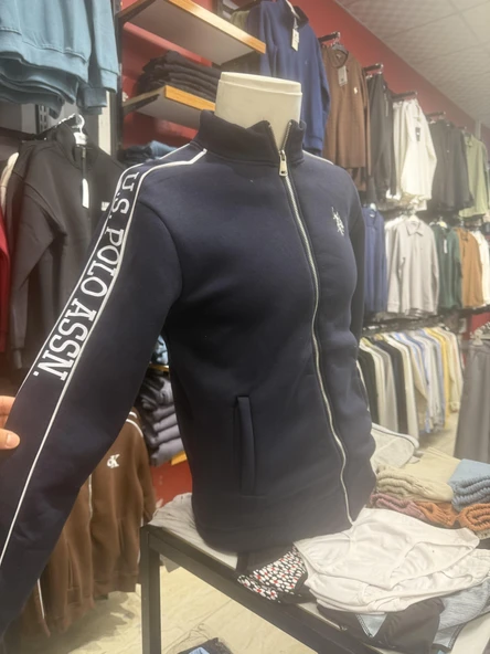 Kolları Yazı Detaylı Fermuarlı Sweatshırt ürün görseli 1