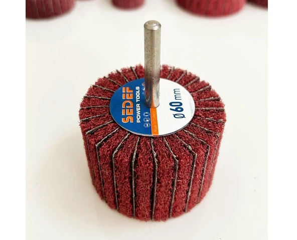 40X20mm,10 ADET, 1 9/16'x3/4' inches abrasive non woven combi mop wheel with 1/4 shank 10 pcs pack ürün görseli 1