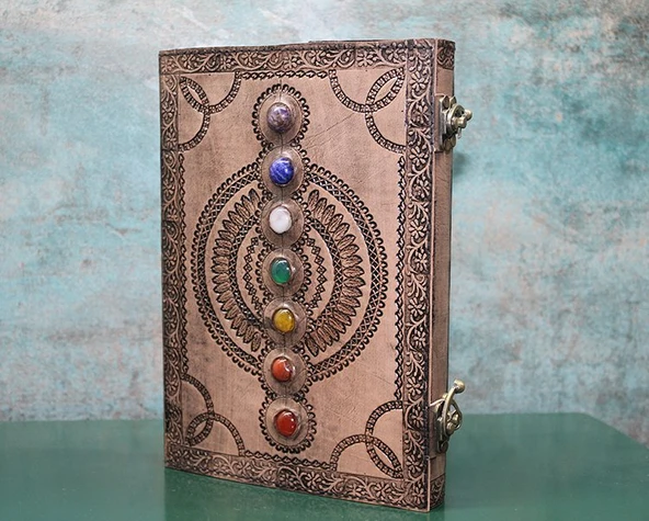 Taşlı Deri Defter Model 13 ürün görseli 1