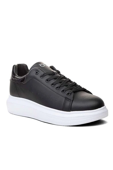 Best Of 150-26 Deri Anatomik Erkek Sneaker Siyah Beyaz ürün görseli 1