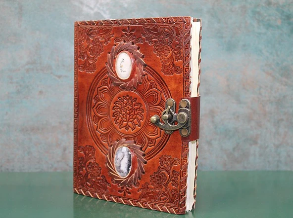 Taşlı Deri Defter Model 2 ürün görseli 1