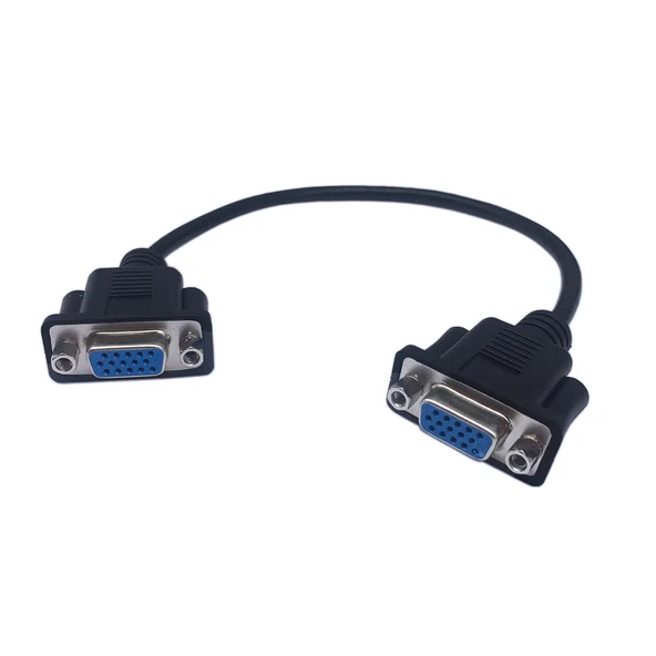 Vga dişi dişi video görüntü kablosu 15 pin vga kablo 30 cm ürün görseli 1