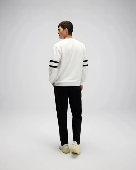 Ellesse EM618 Erkek Beyaz Sweat - Resim 6