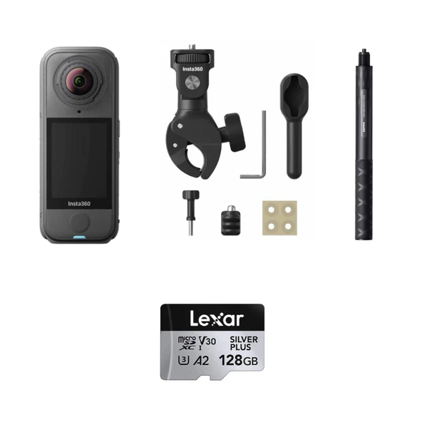 Insta360 X4 Air Aksiyon Kamerası - Motosiklet Kiti 128 GB (Foto Ekspres) ürün görseli 1