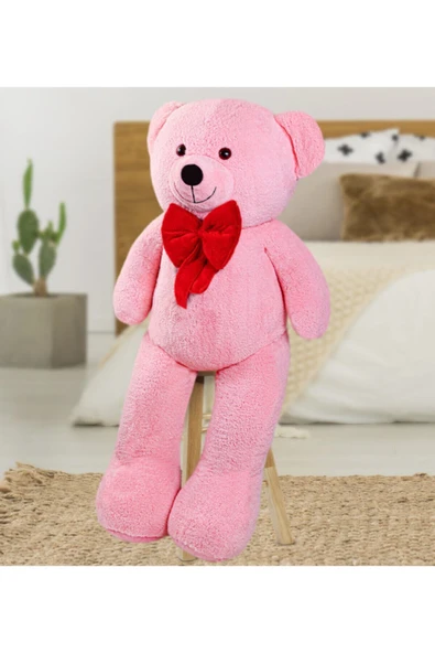 Pababo 140 cm Kırmızı Papyonlu Ayıcık - Resim 2