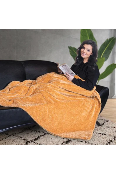 Harika Peluş Fabrikası Çoban Dikişi 150*200 Cm Pelüş Tv Battaniyesi (%100 Yerli) ürün görseli 1