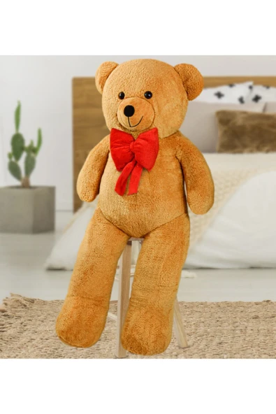 Pababo 140 cm Kırmızı Papyonlu Ayıcık - Resim 3
