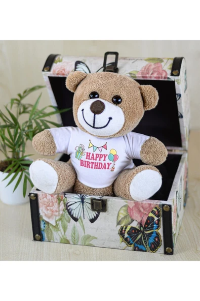Ayıcı Oyuncak 25 Cm Happy Birthday Çiçek Ayı ürün görseli 1
