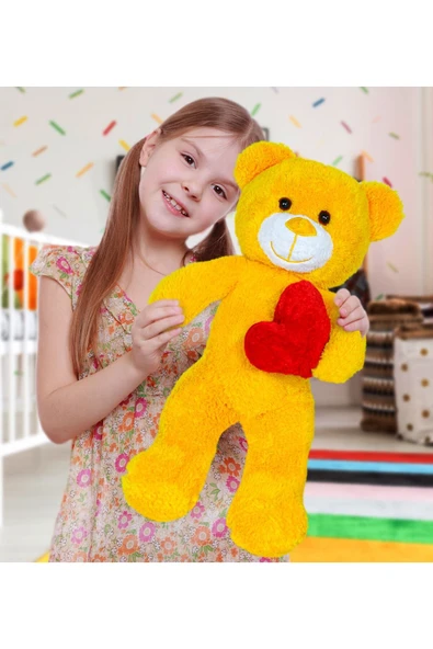 Ayıcı Oyuncak 50 Cm Kalpli Peluş Sevimli Ayıcık ürün görseli 1