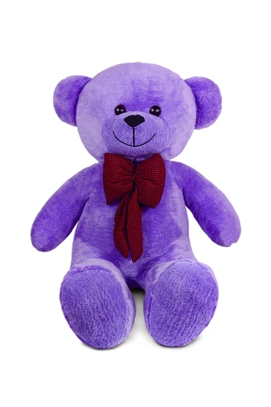 Harika Peluş Fabrikası 90 cm Rengarenk Papyonlu Ayıcık (%100 YERLİ) ürün görseli 1