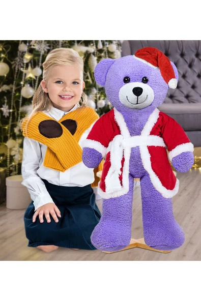 Pababo 80 Cm Noel Baba Şapkalı Ayıcık Yeni Yıl , Yılbaşı Hediyesi ürün görseli 1