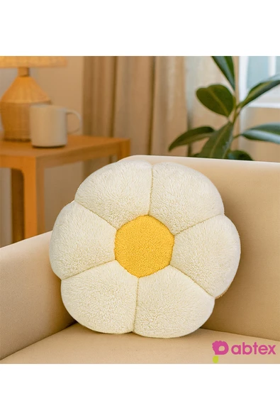 Harika Peluş Fabrikası Dekoratif Papatya Şeklinde Peluş Yastık 40 cm – Yumuşak ve Konforlu Tasarım ürün görseli 1