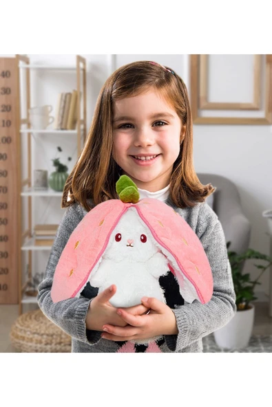 Ayıcı Oyuncak 50 Cm Çilek Çantalı Tavşan ürün görseli 1