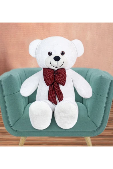 Harika Peluş Fabrikası 90 Cm Papyonlu Ayıcık(%100 YERLİ) ürün görseli 1