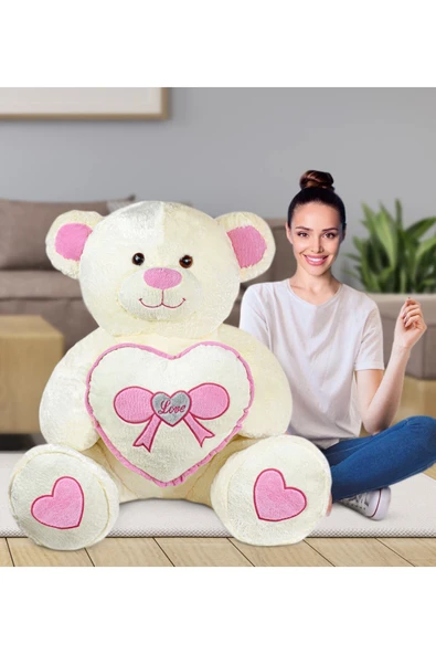 Ayıcı Oyuncak Harika Peluş Büyük Kalpli Ayıcık (%100 Yerli ) ürün görseli 1