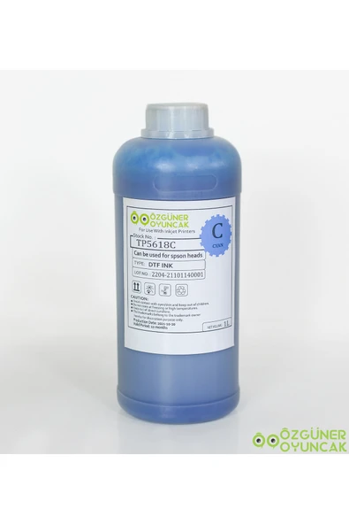 Ayıcı Oyuncak Dtf Mürekkebi Cyan (mavi) 1000ml ürün görseli 1