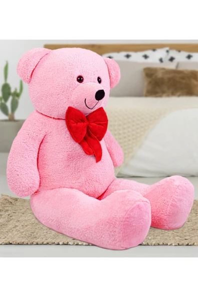 Pababo 140 cm Kırmızı Papyonlu Ayıcık - Resim 3