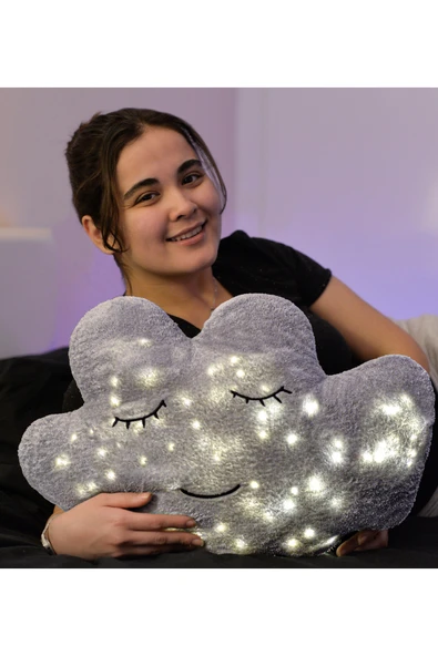 Pababo LED Işıklı Bulut Yastık – Evinize Şıklık ve Renk Katın ürün görseli 1