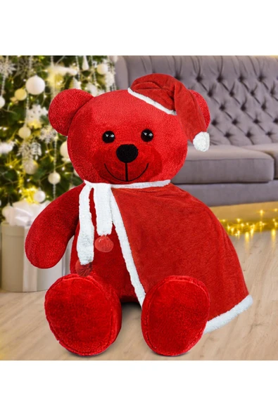 Pababo 100 Cm Pelerinli Noel Baba Ayıcık Yeni Yıl , Yılbaşı Hediyesi ürün görseli 1
