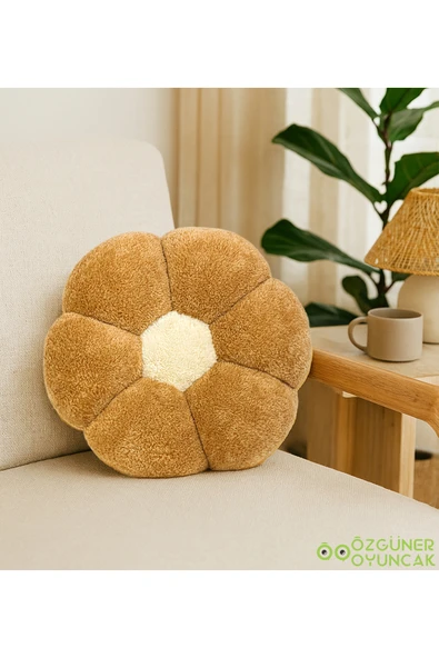 Özgüner Oyuncak Dekoratif Papatya Şeklinde Peluş Yastık 40 cm – Yumuşak ve Konforlu Tasarım ürün görseli 1