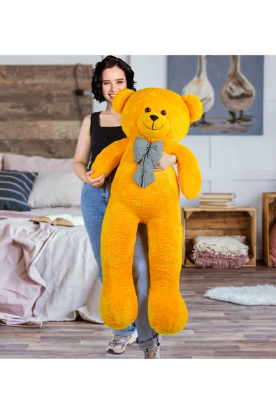 Özgüner Oyuncak 140 Cm Papyonlu Büyük Ayıcık (%100 Yerli) ürün görseli 1