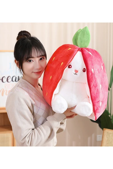 Pababo 50 Cm Çilek Çantalı Tavşan - Resim 4