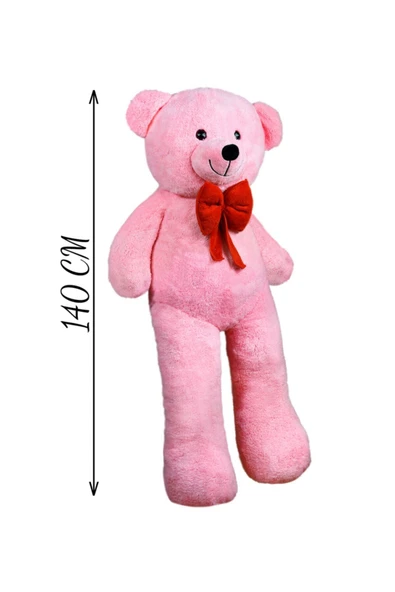 Pababo 140 cm Kırmızı Papyonlu Ayıcık - Resim 4