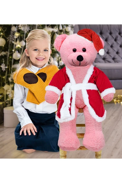 Pababo 80 Cm Noel Baba Şapkalı Ayıcık Yeni Yıl , Yılbaşı Hediyesi ürün görseli 1