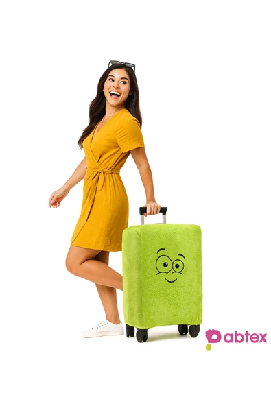 Harika Peluş Fabrikası Eğlenceli Karakterli Peluş Bavul Kılıfı Orta Boy Uyumlu ürün görseli 1