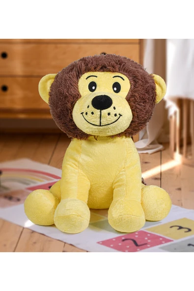 Harika Peluş Fabrikası Büyük Boy 100 Cm Peluş Aslan - Yumuşak Ve Dayanıklı Aslan Oyuncak ürün görseli 1