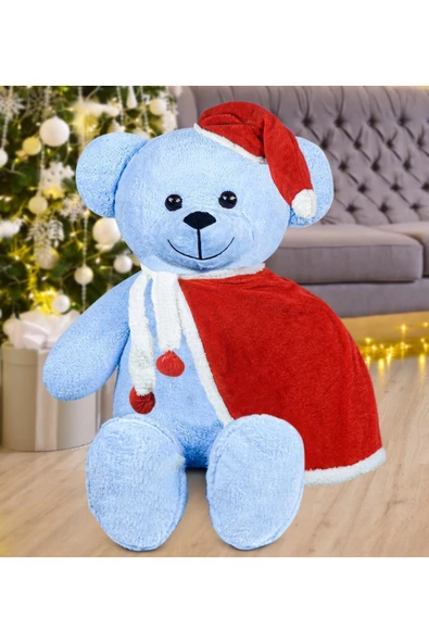 Pababo 100 cm Pelerinli Noel Baba Ayıcık Yeni Yıl  Yılbaşı Hediyesi ürün görseli 1