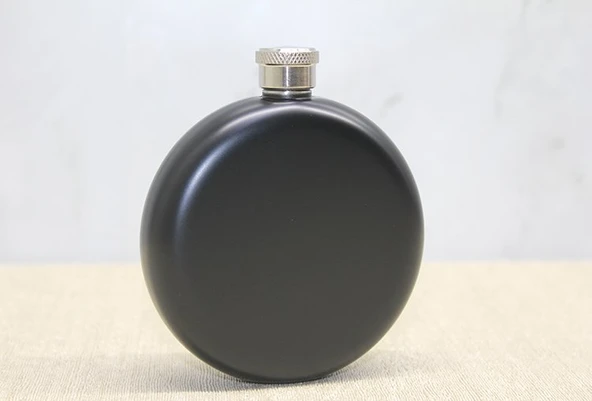 Yuvarlak Tekli Matara 5 Oz Siyah ürün görseli 1