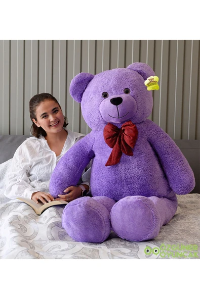 Harika Peluş Fabrikası 160 Cm Papyonlu Büyük Ayıcık (%100 Yerli) Beyaz ürün görseli 1
