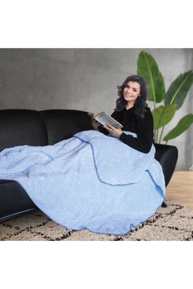 Ayıcı Oyuncak Çoban Dikişi 150*200 Cm Pelüş Tv Battaniyesi (%100 Yerli) ürün görseli 1