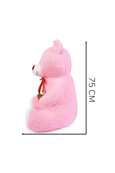 Pababo 75 Cm Elinde Gül Tutan Sevimli Ayıcık - Resim 4