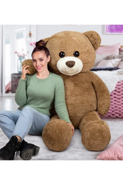 Pababo Büyük 180 cm Papyonlu Peluş Ayıcık – Aşkınızı Gösteren En Tatlı Hediye ürün görseli 1