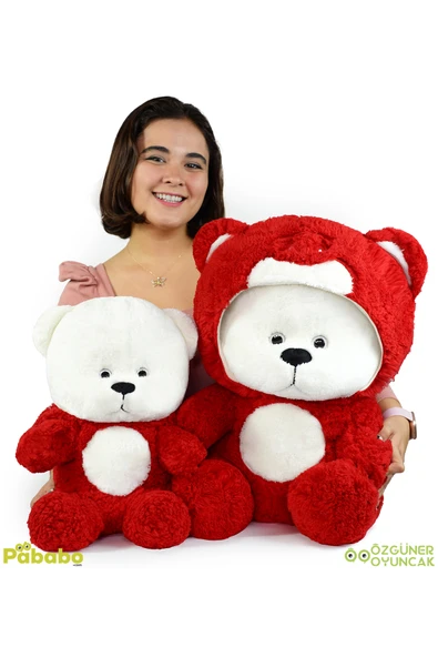 Harika Peluş Fabrikası 70 Cm Kapşonlu Uykumcuk  Peluş Ayıcık Panda ürün görseli 1
