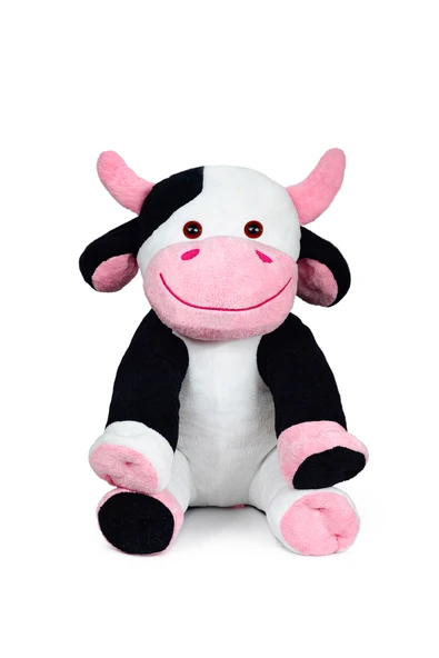 Harika Peluş Fabrikası 110 cm Dev Oturan İnek Peluş Oyuncak – Dev Boy Sevimlilik ürün görseli 1