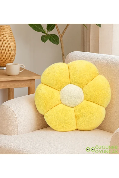 Pababo Dekoratif Papatya Şeklinde Peluş Yastık 40 cm – Yumuşak ve Konforlu Tasarım ürün görseli 1