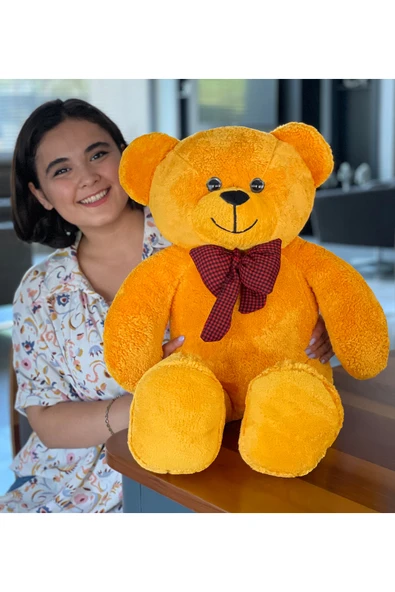 Özgüner Oyuncak 90 cm Rengarenk Papyonlu Ayıcık (%100 YERLİ) ürün görseli 1