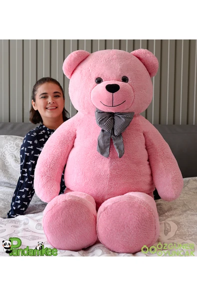 Ayıcı Oyuncak Dev Büyük Peluş Ayıcık 170 Cm Hediyelik Ayı (%100 YERLİ) Pembe ürün görseli 1