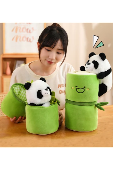 Özgüner Oyuncak Yeşil Çantalı Panda Sevgiliye Özel 50 CM ürün görseli 1