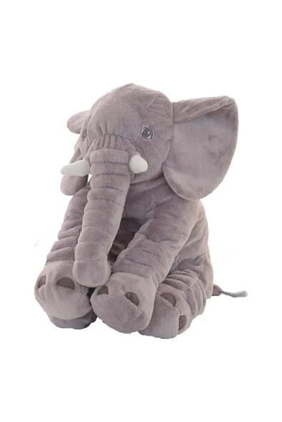Harika Peluş Fabrikası Gri Pof Uyku Arkadaşım Fil 65 Cm 35 Cm Gri ürün görseli 1