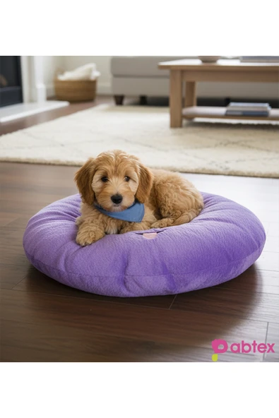 Pababo Pelüş Dokulu Kedi Köpek Yatağı 80 cm – Konforlu ve Dayanıklı ürün görseli 1
