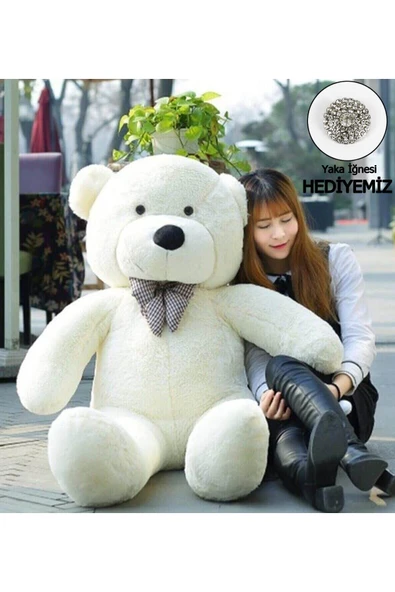 Harika Peluş Fabrikası Papyonlu Sevimli Büyük Peluş Ayıcık, 130 cm ürün görseli 1