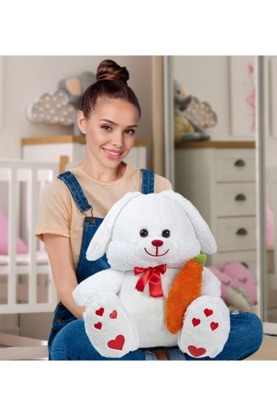Ayıcı Oyuncak Pandamkee Sevimli 80 Cm Elinde Havuç Tutan Tavşan ürün görseli 1