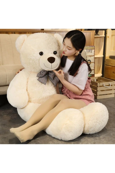 Harika Peluş Fabrikası Oyuncak 100 Cm Papyonlu Ayıcık Sevgiliye Özel ürün görseli 1
